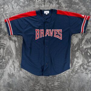 Starter Atlanta Braves Baseball Jersey Men XL World Series Hank Aaron Vintage